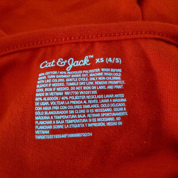 Cat & Jack  Two front pockets  Size X Small  (4/5) Girls Red Star Print Dress - Picture 4 of 5